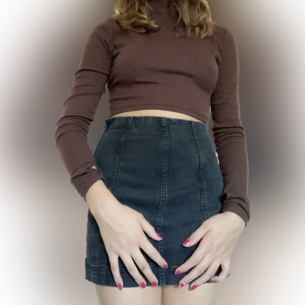 black tweed skirt